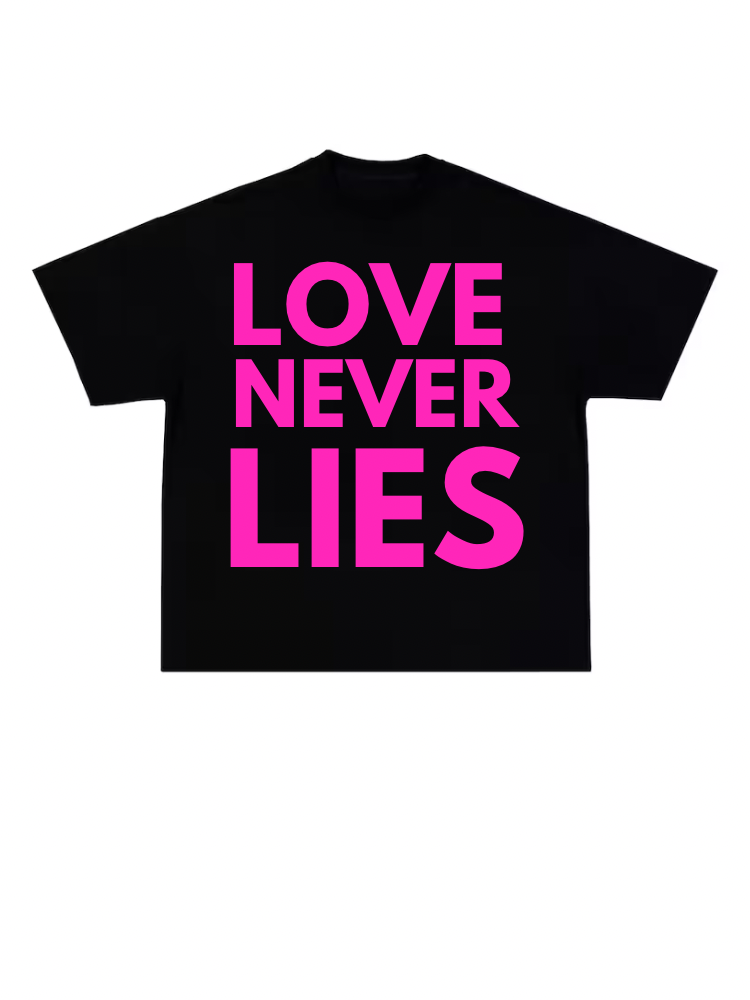 LNL CROPPED TEE BLACK/PINK